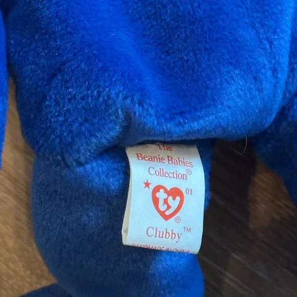 Ty 1998 Clubby Bear Beanie Baby Stuffed Animals